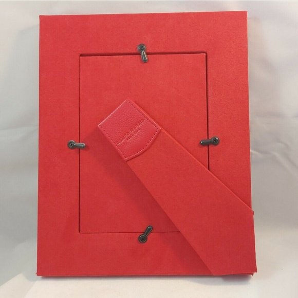 NEW CAMPO MARZIO ROMA 1933 Red Pebble Leather Frame 8x10 NIB - Picture 5 of 8